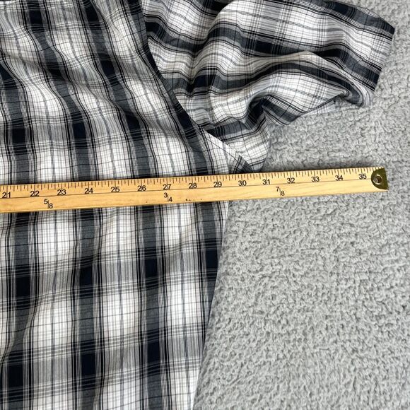 Dickies Shirt Mens 4XL Black White Plaid Relaxed Fit Workwear Button Big & Tall - Picture 12 of 12